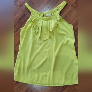 Banana Republic Yellow Ruffle Blouse